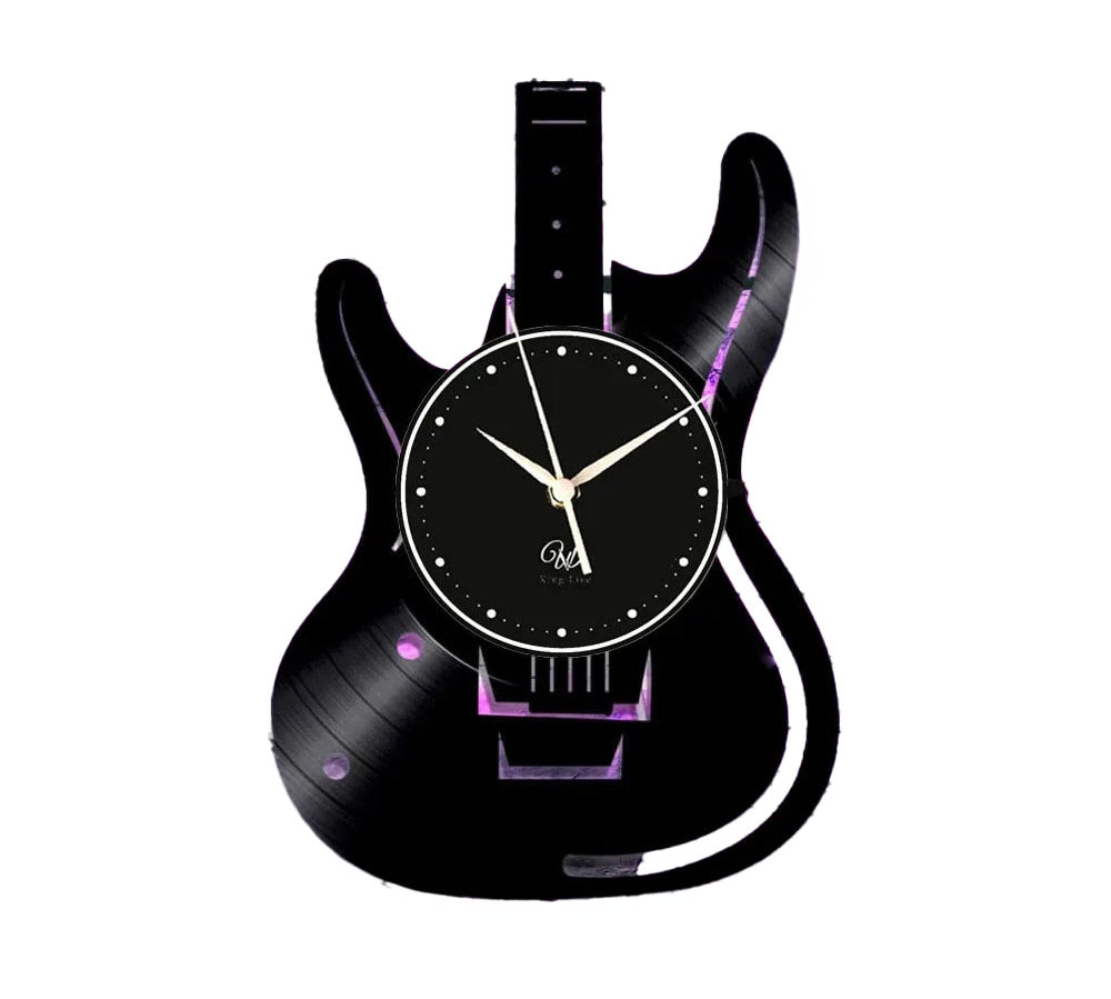 Horloge murale guitare vintage design 30 cm Maison Viva