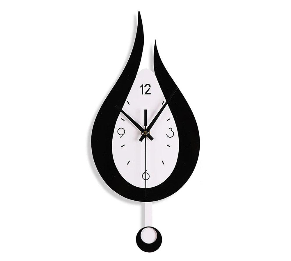 Horloge murale goutte d'eau design noir Maison Viva
