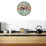 Horloge murale vintage bois coffee 23 cm