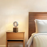 Lampe de chevet bois style vintage design avec fil