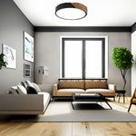 Plafonnier LED tendance design bois noir Maison Viva