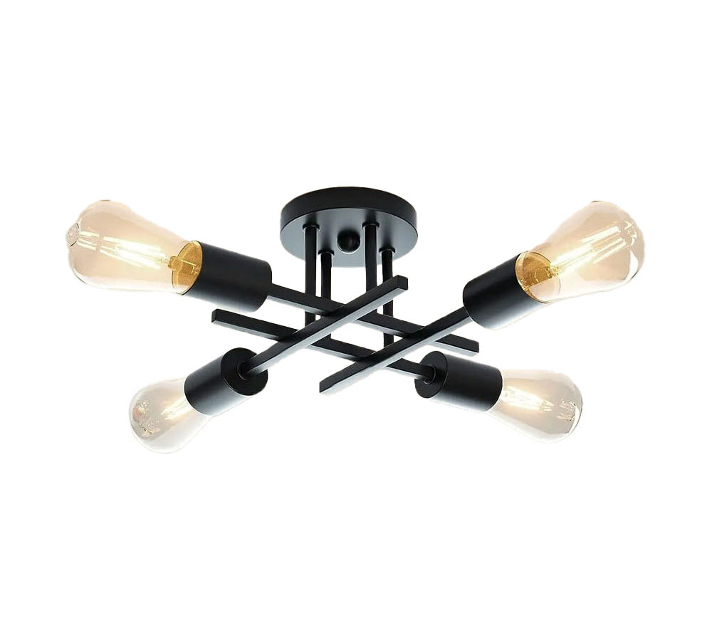 Plafonnier LED design minimaliste avec 4 têtes noir Maison Viva 3