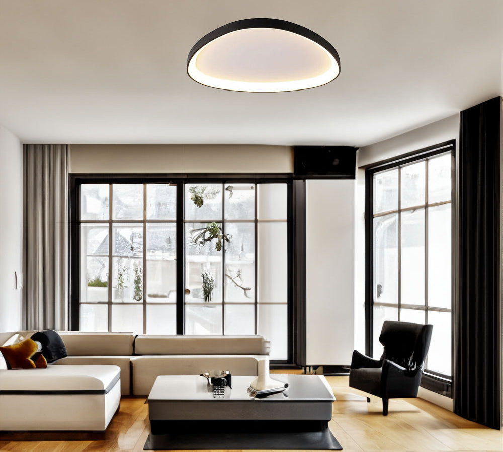 Plafonnier LED design minimaliste noir Maison Viva