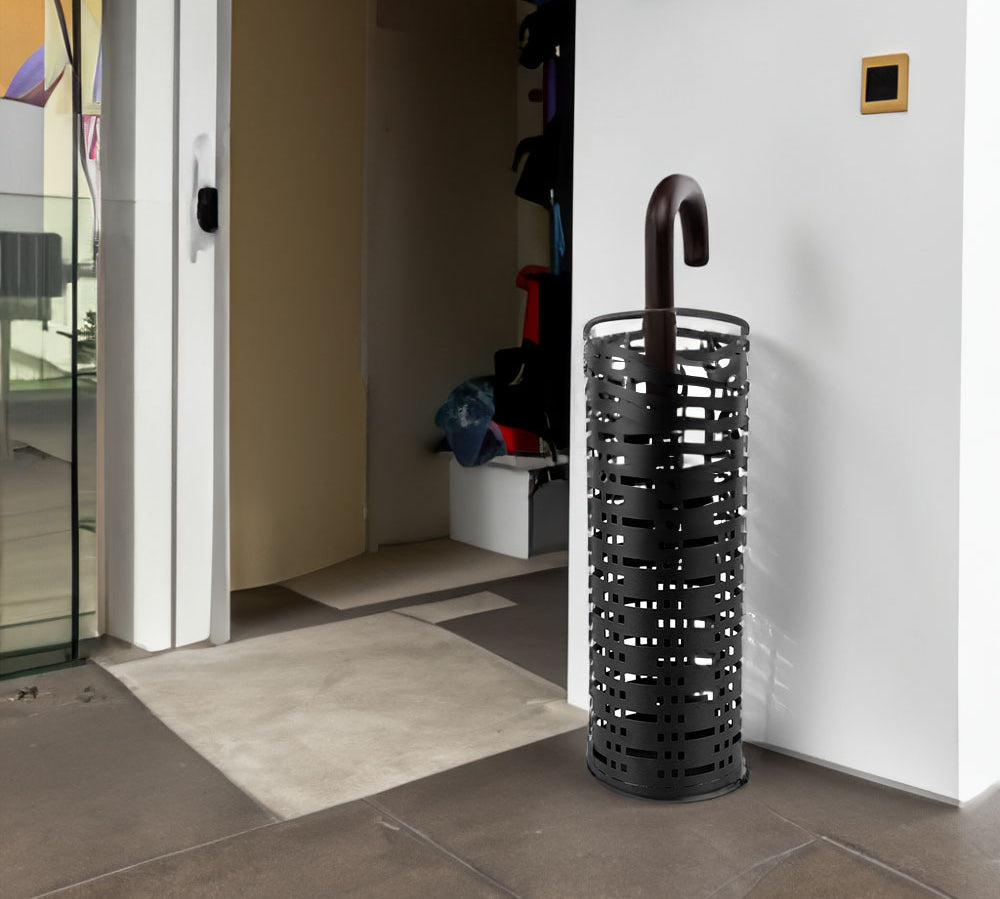 Porte parapluie metal design noir Maison Viva 2