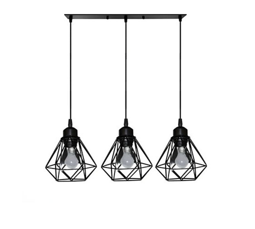 Lustre suspension luminaire salon design metal noir Maison Viva 2